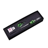 Glass Pen Set with ink and Pen Rest
